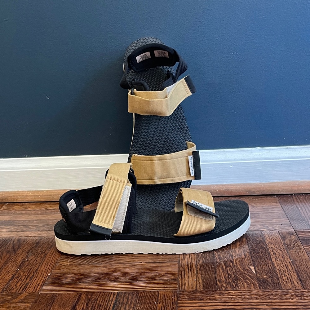 Black and Tan Sandals